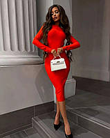 Стильна жіноча сукня футляр червона Новинка 2024