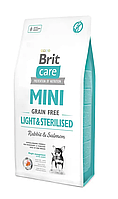 Корм Brit Care GF Mini Light&Sterilised сухой беззерновой для стерилизованных собак с избыточным весом 7 кг