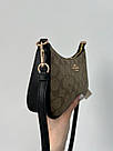 Жіноча сумка Коуч коричнева Coach Brown Teri Shoulder Bag In Signature, фото 4