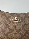 Жіноча сумка Коуч коричнева Coach Brown Teri Shoulder Bag In Signature, фото 7