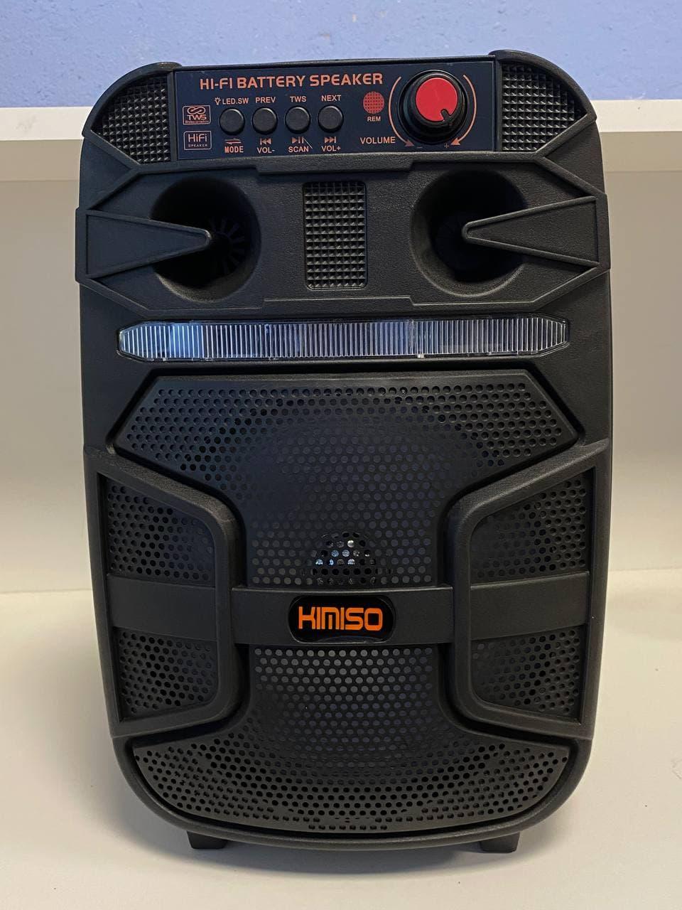 Портативна колонка Kimiso QS-4007 Bluetooth, з мікрофоном для караоке, FM радіо, MP3, пультом