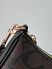 Жіноча сумка Коуч коричнева Coach Brown Teri Shoulder Bag In Signature, фото 5