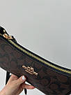 Жіноча сумка Коуч коричнева Coach Brown Teri Shoulder Bag In Signature, фото 3