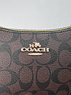 Жіноча сумка Коуч коричнева Coach Brown Teri Shoulder Bag In Signature, фото 7