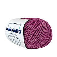 Lana Gatto MERINOCOT (Меринокот) № 14594 фуксия (Пряжа меринос с хлопком, нитки для вязания)