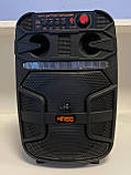 Портативна колонка Kimiso QS-4007 Bluetooth, з мікрофоном для караоке, FM радіо, MP3, пультом, фото 5