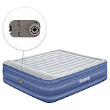 Надувне ліжко Bestway 67692 (203x193x56 см) з вбудованим електронасосом, фото 5