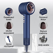 Професійний фен для волосся з іонізацією та дифузором Hair Dryer X13 Стайлер для накручування та укладання волосся Сірий, фото 3