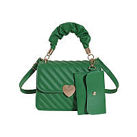 Женская сумка 6892 кросс-боди зеленая