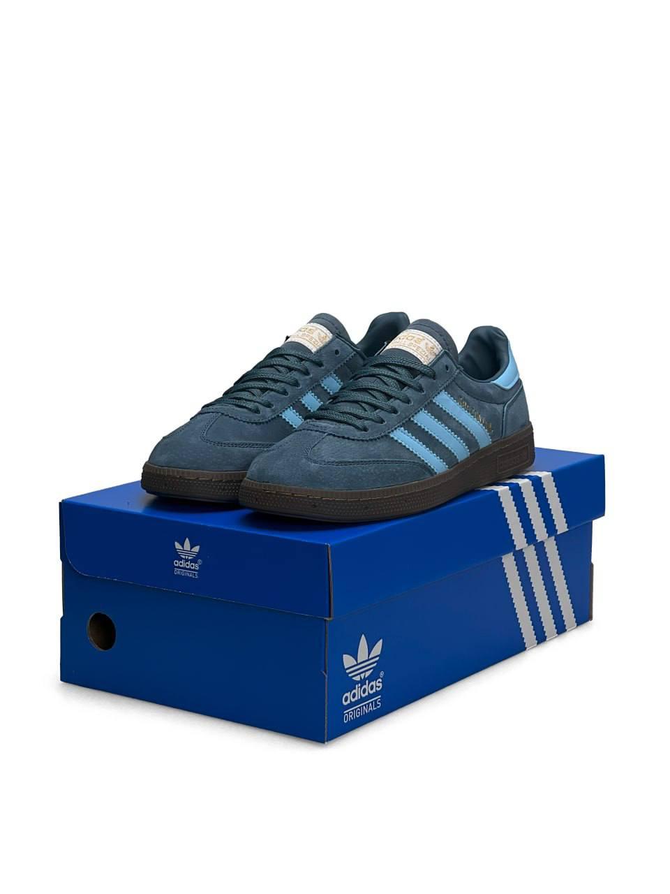 Чоловічі кросівки Adidas Spezial Navy Blue (Сині) Взуття Адідас Спеціал натуральна замша шкіра демісезон