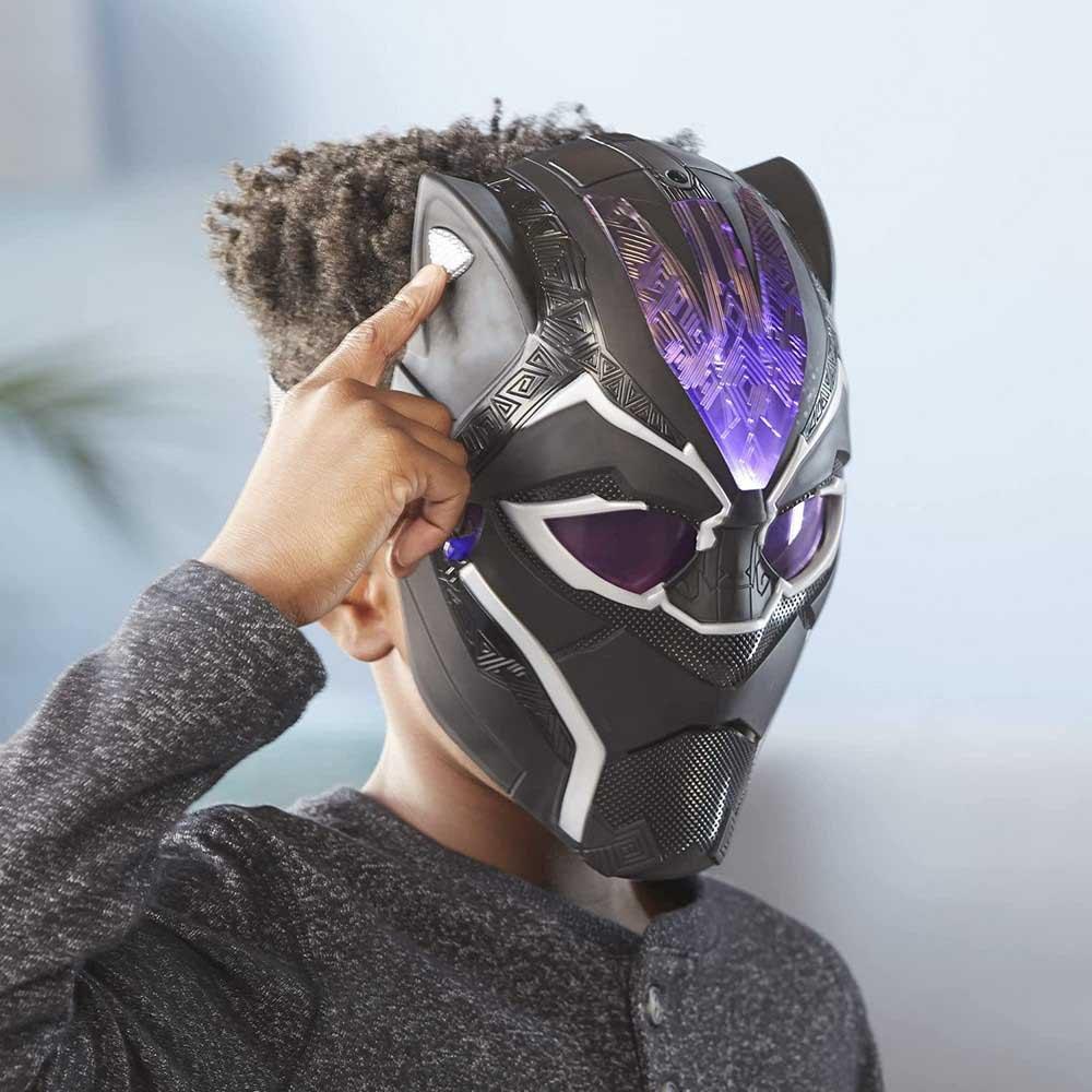 Дитяча маска FX з дизайном чорної пантери Hasbro Black Panther, ігрова маска для дітей зі світловими ефектами