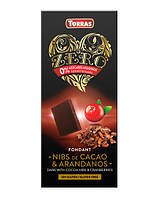 Шоколад чорний з какао і журавлиною без цукру Торрас Torras Zero 125 г