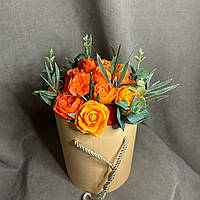 Подарочный букет цветов из мыла ''Оранжевая революция''