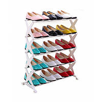 Полиця для взуття складана Shoe Rack 5 полиць