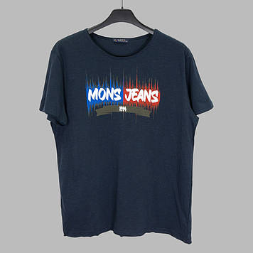 Футболка чоловіча Mons R-2407 Т.СИНЯ 100% бавовна 3XL(Р)