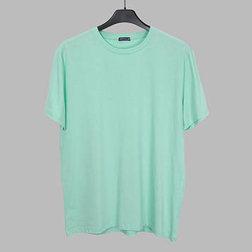 Футболка чоловіча NOVEL G-3001 М'ЯТА 95% бавовна 5% еластан 6XL(Р)