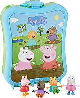 Дитячий ігровий набір з фігурками героїв мультсеріалу Свинка Peppa, набір фігурок Свинка Пеппа з кейсом