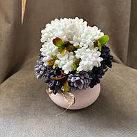 Подарочный букет цветов из мыла ''Фиолетово-белая сирень''