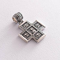 Серебряный православный крест с чернением 132489 Оникс KV, код: 6735679