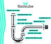 Універсальний сифон Badstube для раковин і умивальників, зливна труба, заглибна труба 10 с, Amazon, Німеччина, фото 8