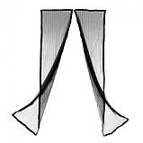 Антимоскітна сітка на магнітах Magic Mesh 210х100 см москітна штора на двері Захисна шторка від комарів і мух, фото 2