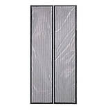 Антимоскітна сітка на магнітах Magic Mesh 210х100 см москітна штора на двері Захисна шторка від комарів і мух, фото 7