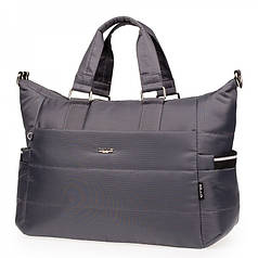 Дорожня спортивна багажна сумка сіра тканинна на плече об'ємна 42х30х20 см на 25 литров Dolly 943