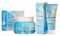 Набор для лица крем и увлажняющая пенка с кислородом FarmStay Premium O2 Aqua