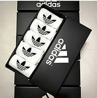 5 пар в коробке, подарочный набор высоких носков ADIDAS 41-45 р.