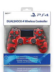 Джойстик SONY DUALSHOK PS4 (Червоний камуфляж) (високої якості) (RD-00-26)