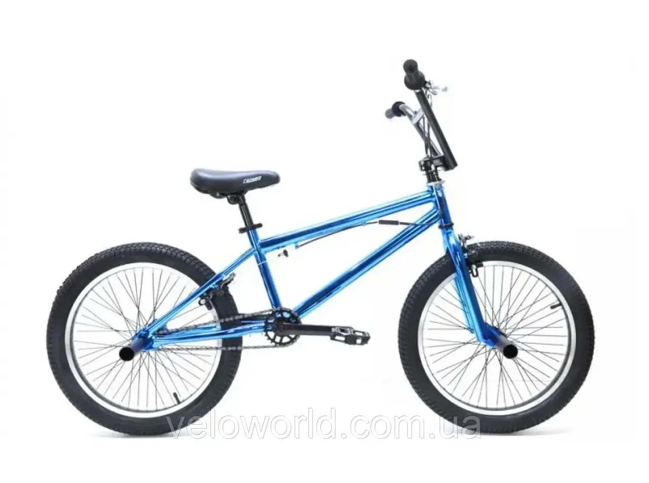Трюковий велосипед Crosser BMX 20" Blue сталевий до 110кг колір металік синій
