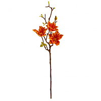 Декоративная искусственная ветка Магнолия оранжевая 79 см