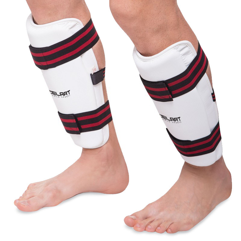 Захист гомілки для тхеквондо захист для ніг Zelart 4081 розмір L White, фото 1