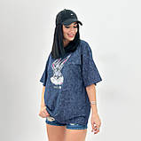 📌 Жіноча футболка з принтом кролик Багз Банні на літо Туреччина, кулірка, висока якість | Норма та батал, фото 2