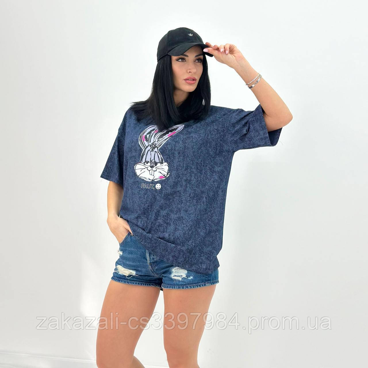 📌 Жіноча футболка з принтом кролик Багз Банні на літо Туреччина, кулірка, висока якість | Норма та батал, фото 1