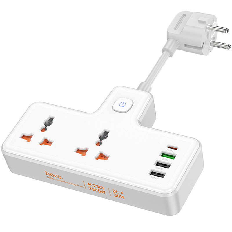 МЗП Hoco AC12A Reise (PD30W/1C3A) +Socket White, фото 1