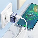 МЗП Hoco C131A Platium PD30W+QC3.0 (1USB-A/1C) Transparent blue, фото 3