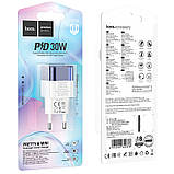 МЗП Hoco C131A Platium PD30W+QC3.0 (1USB-A/1C) Transparent blue, фото 4