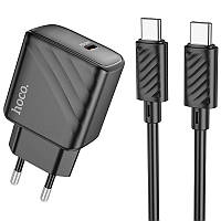 МЗП Hoco CS22A Value PD30W (1USB-C) + кабель Type-C to Type-C Black