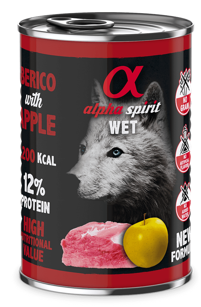 Alpha Spirit Iberian Pork with Yellow Apple 400г консерва для собак с свининой