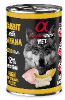 Alpha Spirit Rabbit with Banana 400г консерва для собак с кроликом