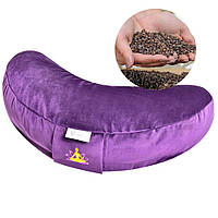 Подушка для йоги и медитации с гречневой шелухой IDEIA, 46х25х10 см фиолет