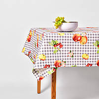 Скатерть IDEIA 140х170 см хлопковая скатерть с водоотталкивающей пропиткой, принт Яблоки