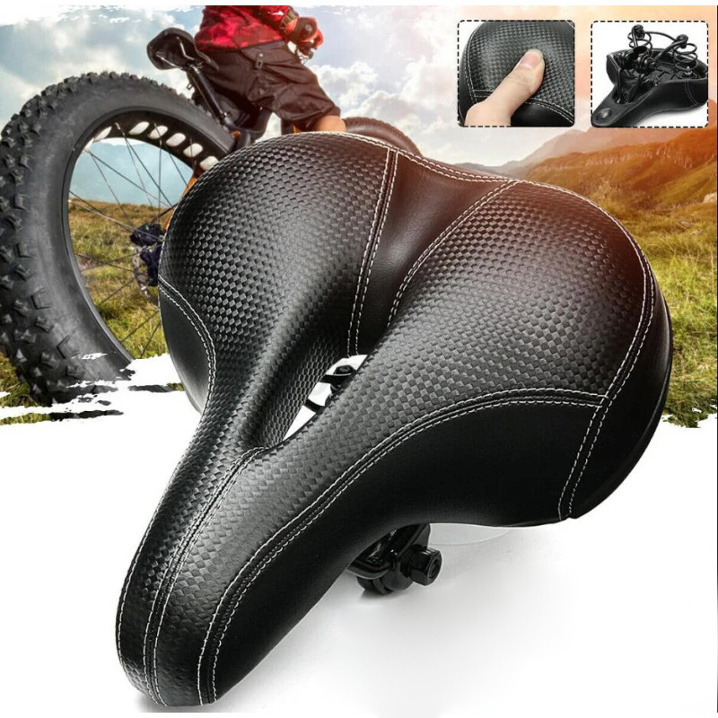 Велосипедна сідло комфортне з амортизаторами I-Bike Black, фото 1