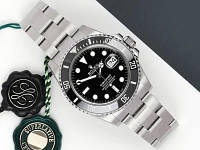 Мужские Наручные Часы Rolex Submariner AAA Date Silver-Black