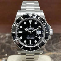 Мужские часы Rolex Submariner AAA Date Silver-Black