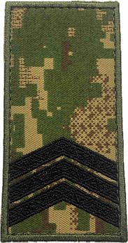 Погон Сержант (чорна нитка, на липучці) хижак