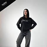 📌 Жіночий Світшот з написом I don't care без флісу | Худі з двонитки | Модний весняний Батник | Норма та батал, фото 8