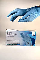 "Перчатки нитриловые голубого цвета Medicom SafeTouch Vitas Slim Blue размер S"