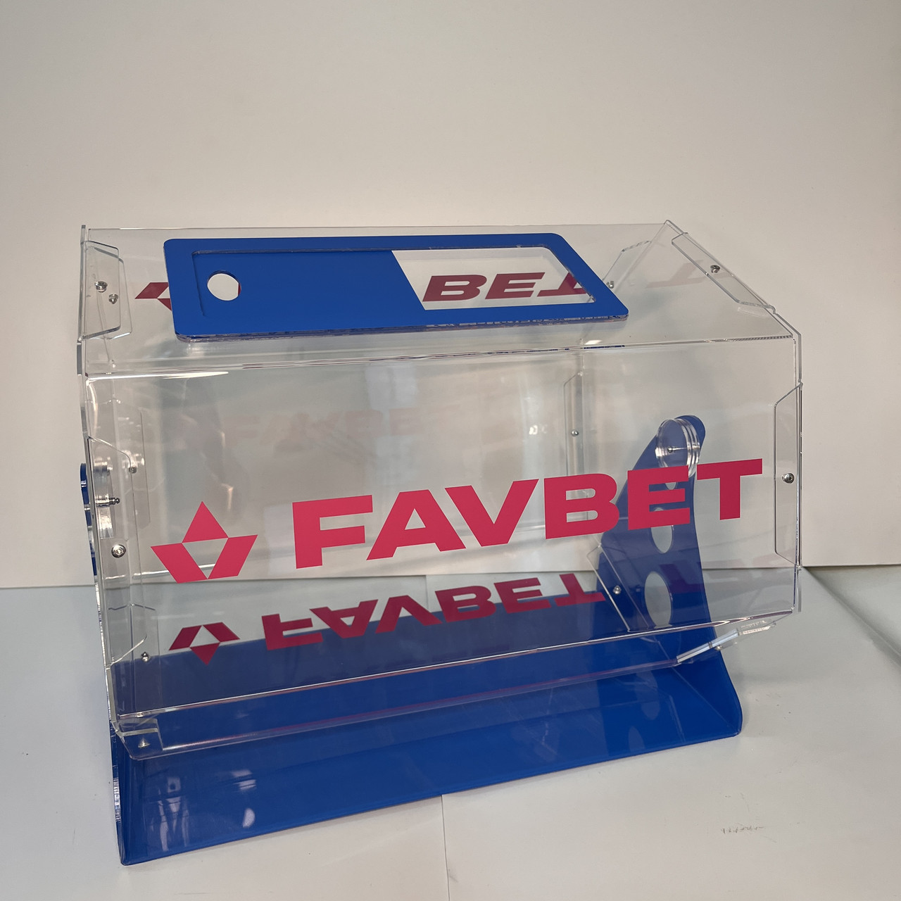 Кольоровий синій лототрон з логотипом | Лототрон брендований | 15 літрів